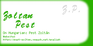 zoltan pest business card